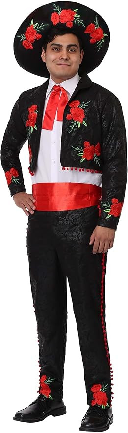 Men's Mariachi Costume & Sombrero Hat, Spanish Music Costume for Cinco de Mayo, Halloween or Mexi... | Amazon (US)