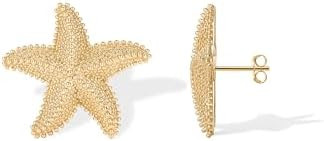 PAVOI 14K Gold Plated Starfish Statement Stud Earrings for Women | Trendy Jewelry Alluring Ocean-... | Amazon (US)