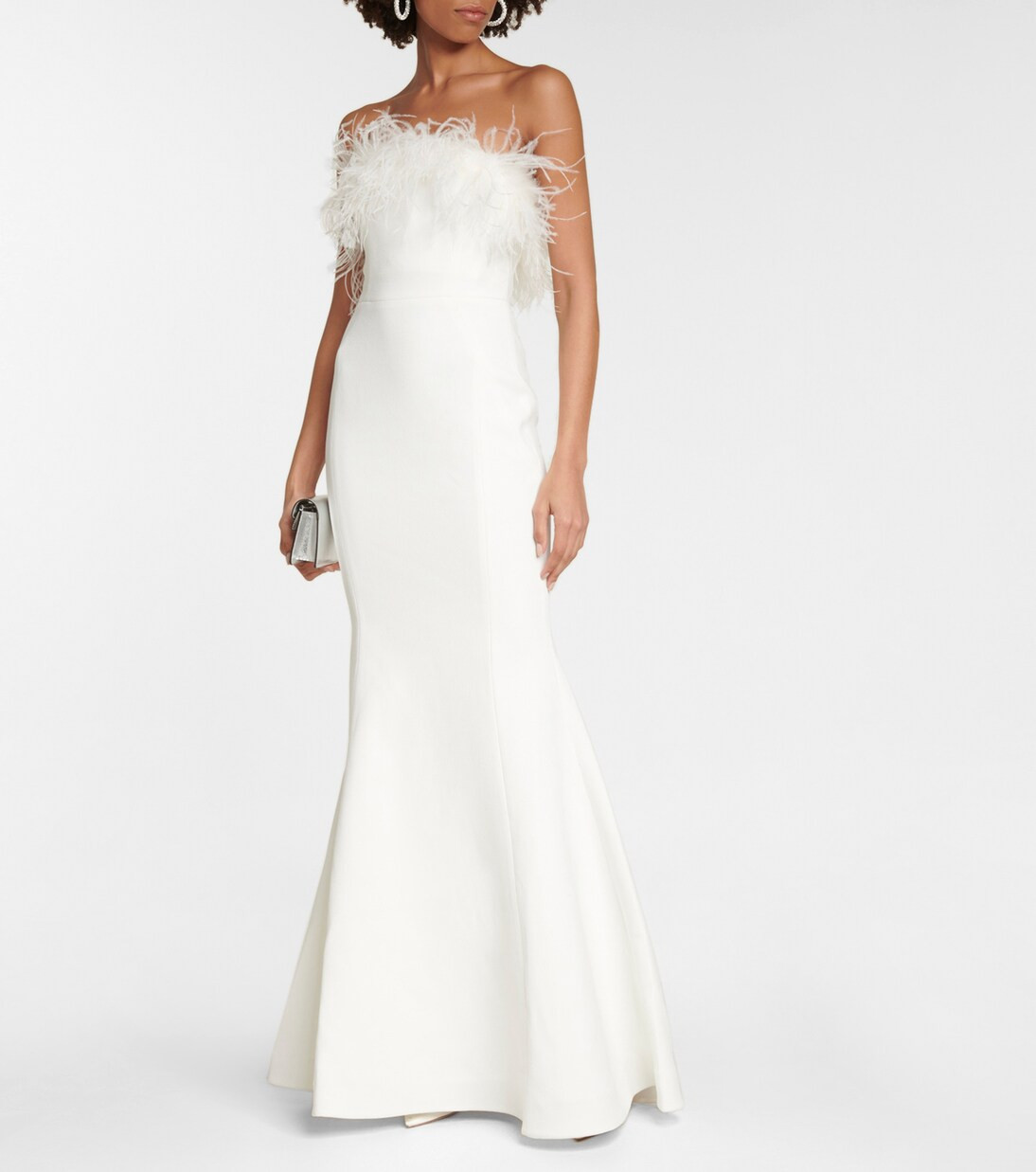 Bridal Grace feather-trimmed gown | Mytheresa (US/CA)