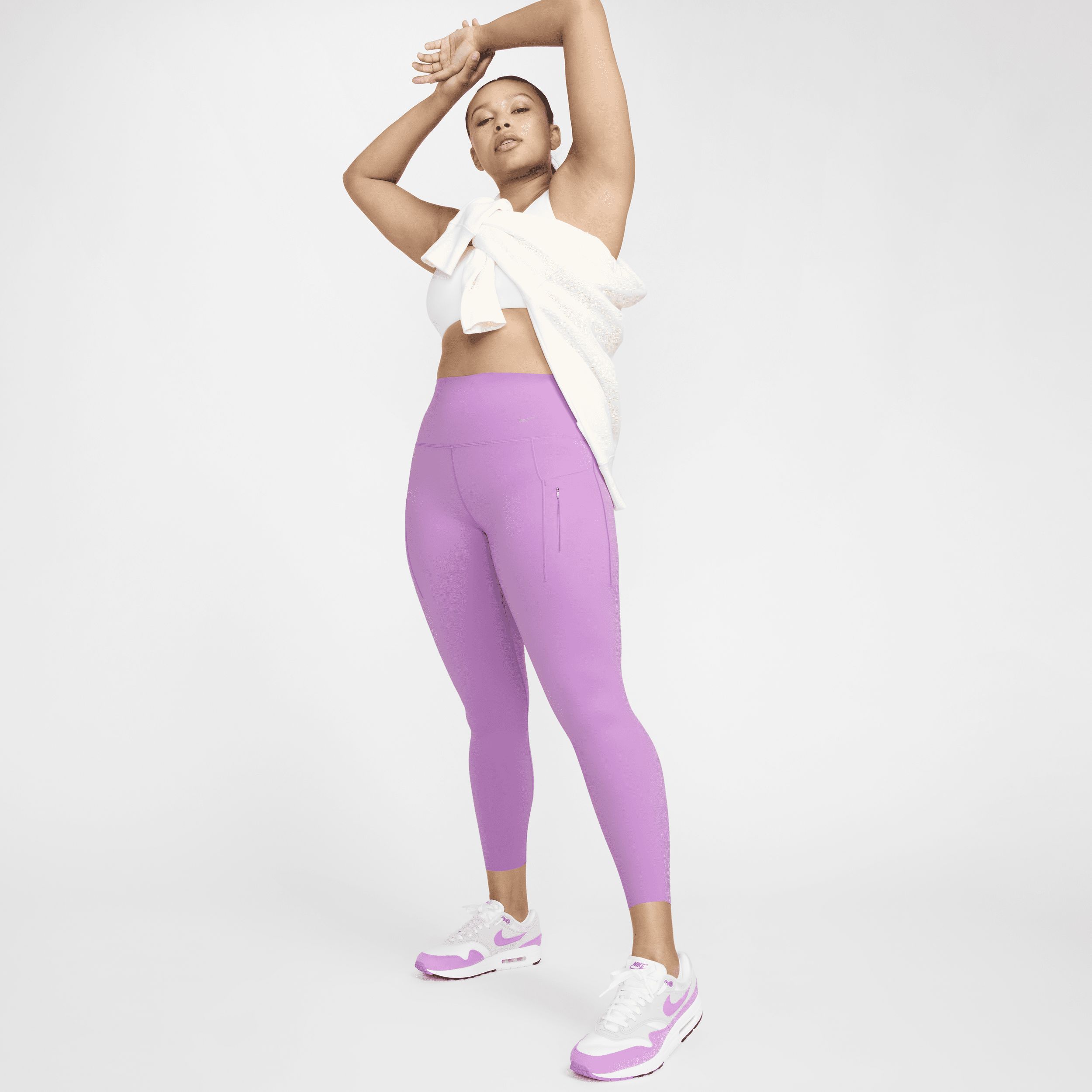 Nike Women's Go Firm-Support High-Waisted 7/8 Leggings with Pockets in Purple, Size: Medium | DQ5636 | Nike (US)