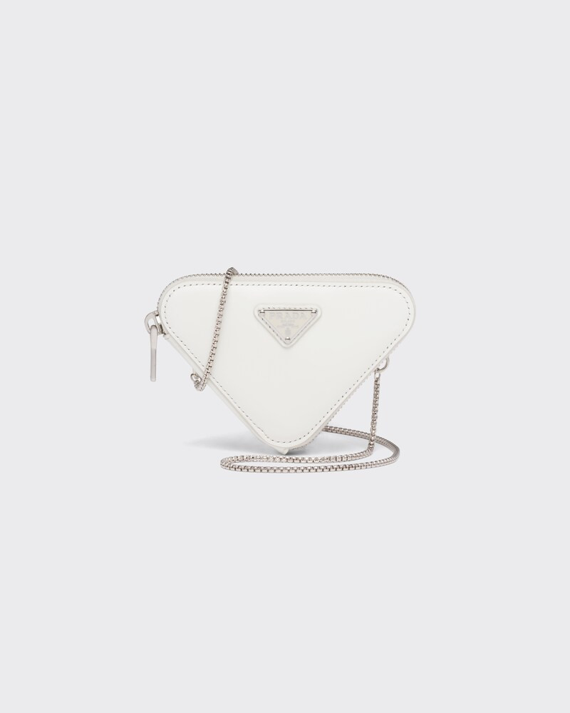 Brushed leather mini-pouch | Prada Spa US