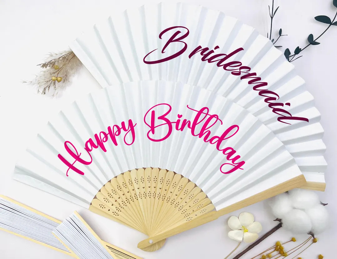 Custom Wedding Fan Favor/colorful Paper Fan With Your Text/bridal Shower Favor/bachelorette Party... | Etsy (Global)