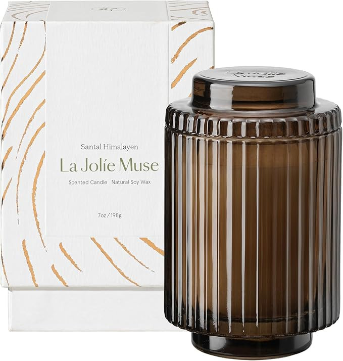 LA JOLIE MUSE Sandalwood Candles, Scented Candles for Home, Candle Gifts for Women & Men, Glass J... | Amazon (US)