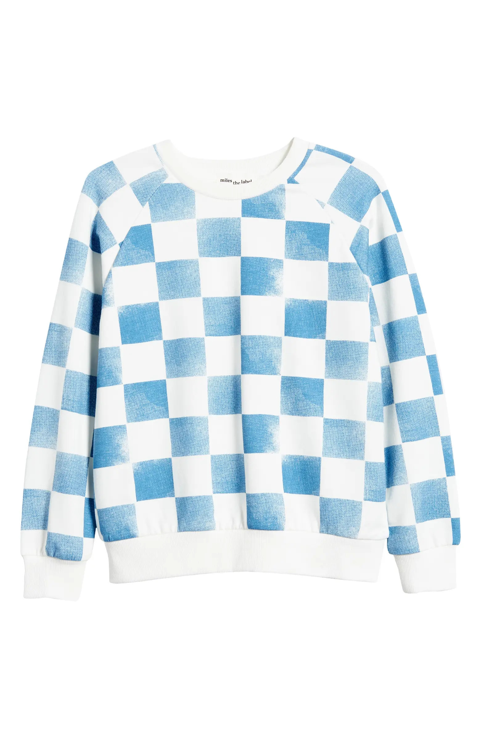 Kids' Checkerboard Print Stretch Organic Cotton Sweatshirt | Nordstrom