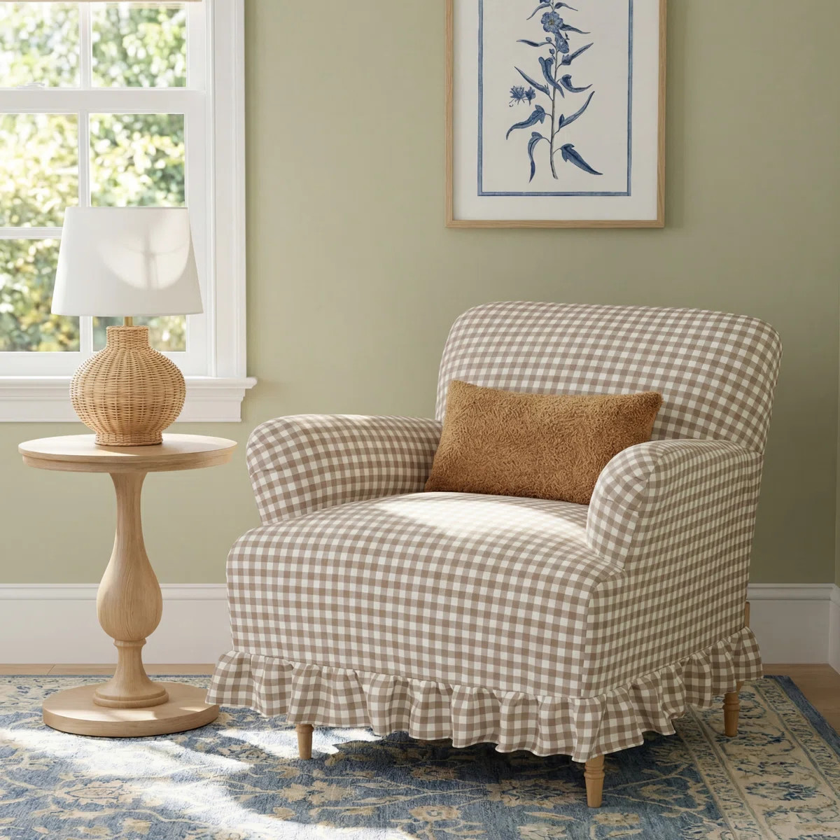 Maggie Ruffle Slipcover Armchair | Wayfair North America
