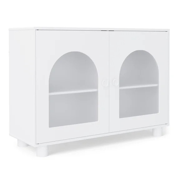 Mainstays Kids Arched Storage Accent Cabinet with Acrylic Doors, White | Walmart (US)