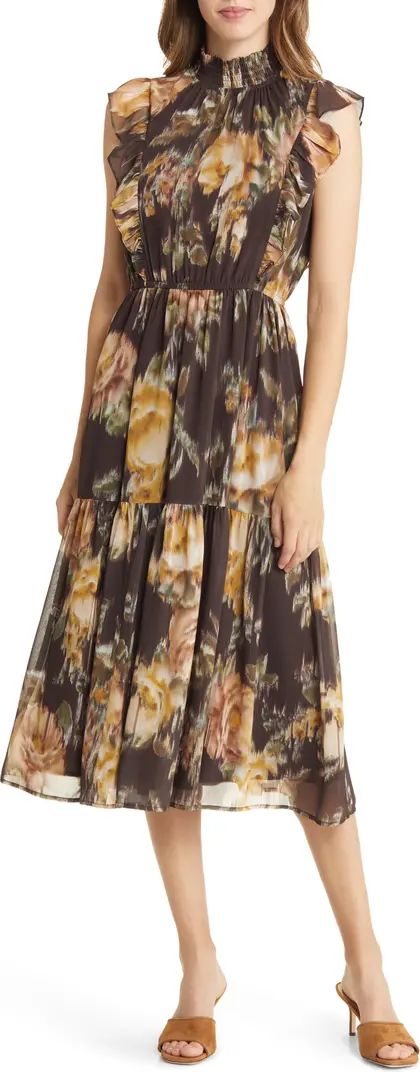 Anna Floral Chiffon Dress | Nordstrom