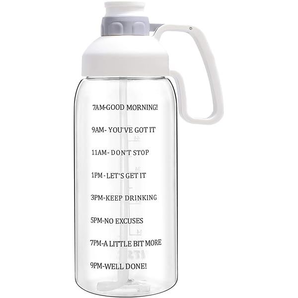 Opard Half Gallon Water Bottle with Time Marker, 64oz Motivational Water Jug Large Sports Water Bott | Amazon (US)