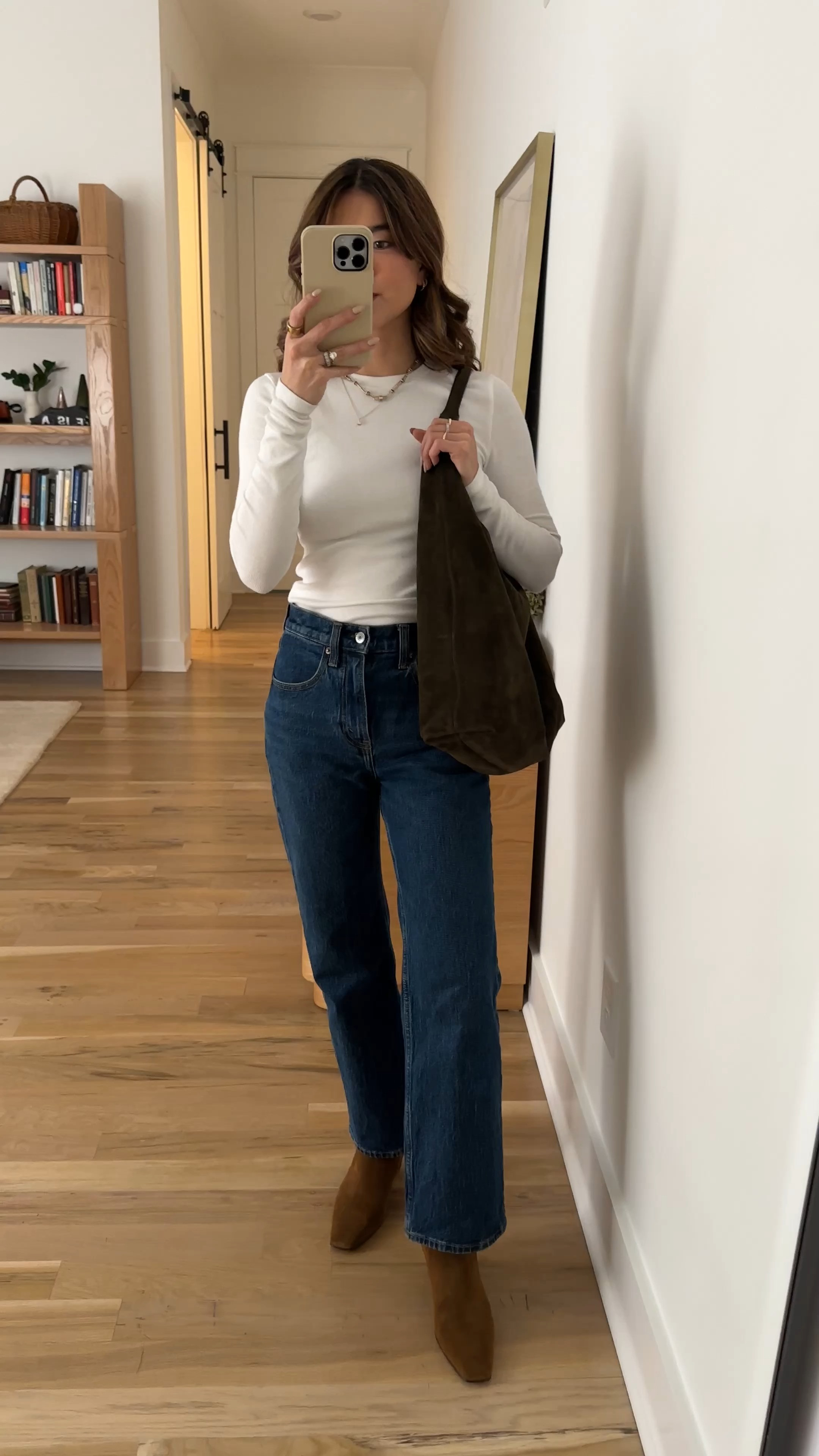 Sizing info: longsleeve size XS, Jeans size 23 extra short in dark wash!
petite fashion, get dressed with me, outfit inspiration, ootd, nashville outfit, Nashville influencer, petite style, vacation style, casual outfits, mom style, petite pants, winter dress, winter outfit, winter pants, winter outfit inpso, winter outfit idea, winter top, winter style, winter sweater, cozy sweater, cold weather sweater, cold weather outfit, winter bag, winter purse, denim, dark denim, everyday jean, suede boots 

 

#LTKootd #LTKSeasonal #LTKPetite