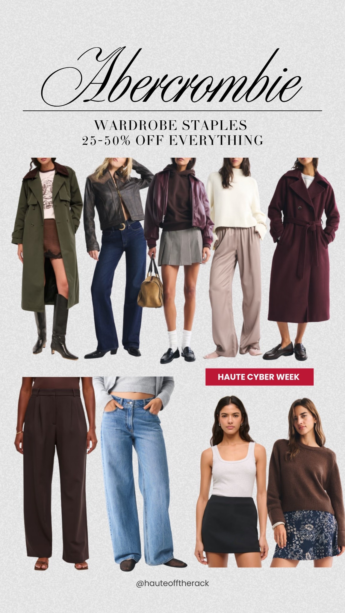 Stock up on winter and fall staples with 25-50% off everything on Abercrombie + take an extra 15% OFF with code: CYBERAF 

#coat #trench #jeans #denim #falloutfits #sweater #closetstaples #blackskirt #plaidskirt



#LTKSaleAlert #LTKCyberWeek #LTKGiftGuide