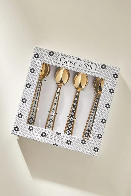 Bistro Tile Teaspoons, Set of 4 | Anthropologie (US)