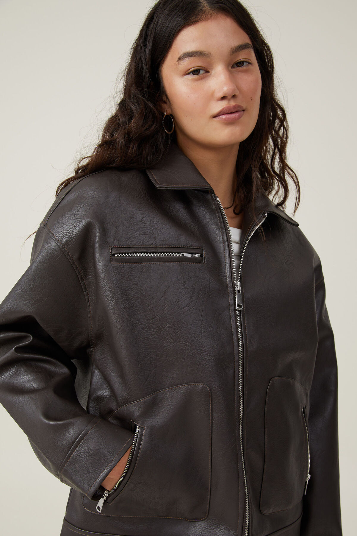 Leo Faux Leather Jacket | Cotton On (US)