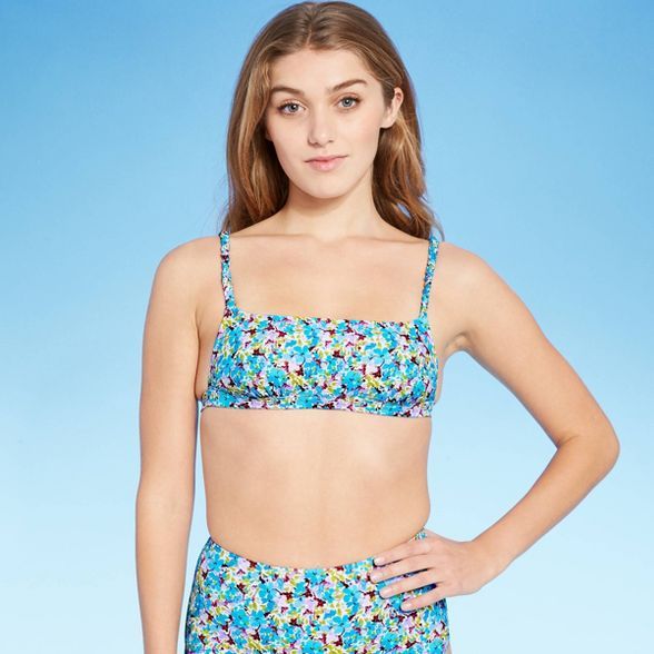 Juniors' Apron Front Bralette Bikini Top - Xhilaration™ Multi Floral | Target