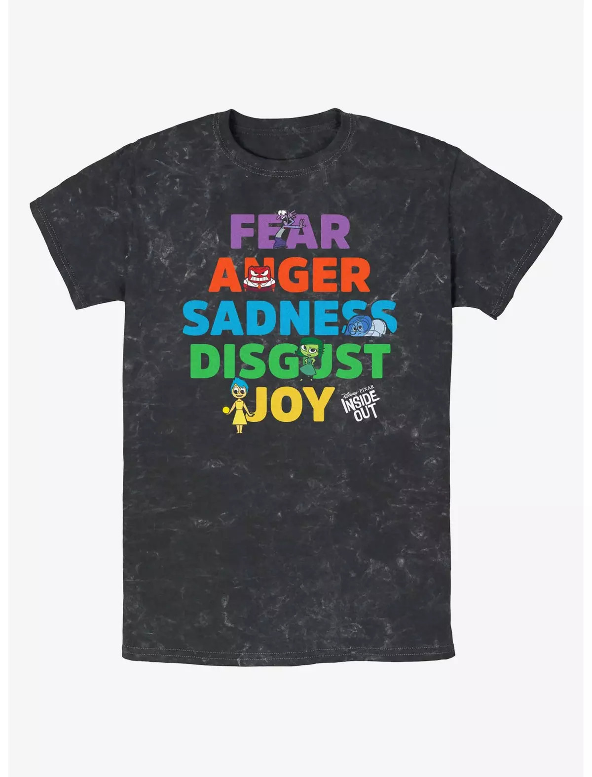 Disney Pixar Inside Out 2 All The Emotions Mineral Wash T-Shirt | BoxLunch
