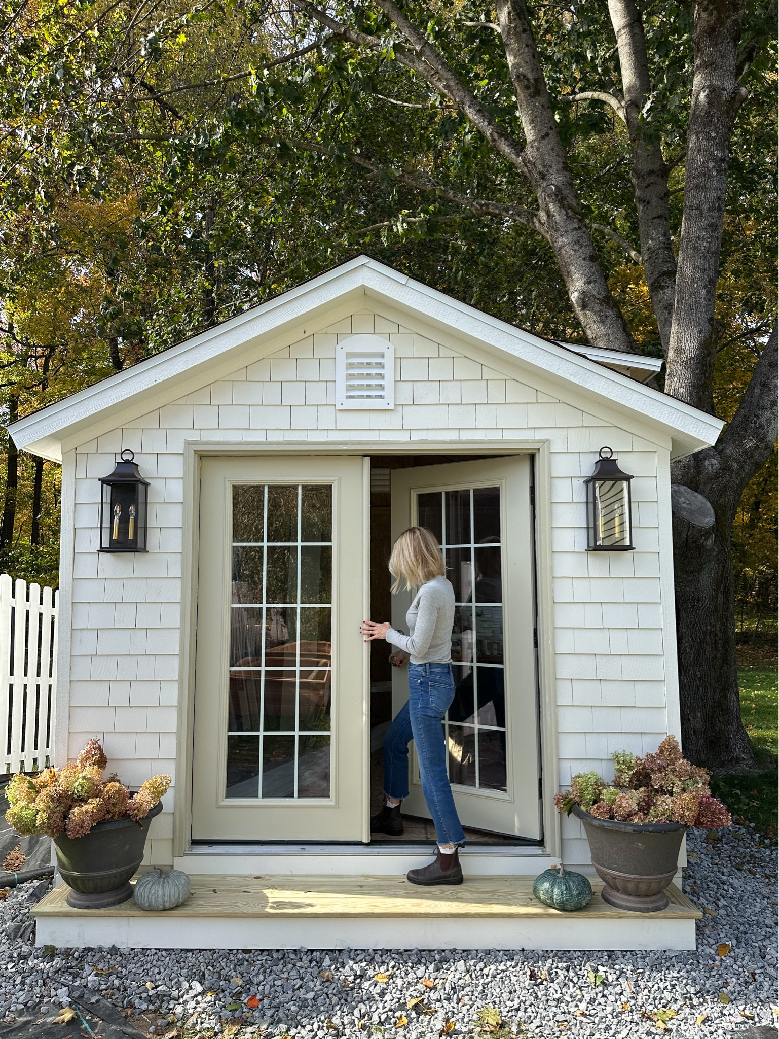 Can’t wait to finish up our garden and garden shed that we built in the fall. We purchased our shed and modified it a bit adding in the French doors and cedar shake siding. This Mother’s Day we plan on spending time adding in fencing around the raised garden beds. Can’t wait for spring flowers! 



#LTKHome #LTKSeasonal #LTKMothersDay