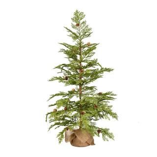3ft. Cedar Artificial Christmas Tree With Pinecones In Burlap Base | Michaels Stores
