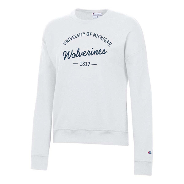 Michigan Wolverines Champion Women's Crew Large White | Scheels