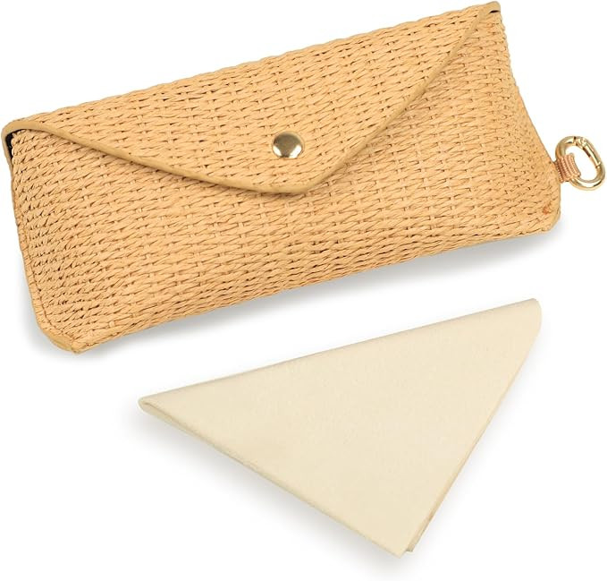 Straw Sunglasses Case Hard Shell Glasses Eyeglass Travel Pouch Women Men Eyewear Organizer Holder... | Amazon (US)