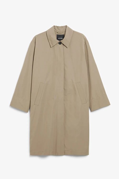Single-breasted water-repellent coat | Monki