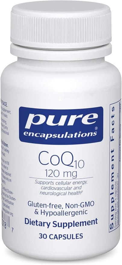 Pure Encapsulations CoQ10 120 mg - Coenzyme Q10 Supplement for Heart Health, Energy, Antioxidants... | Amazon (US)