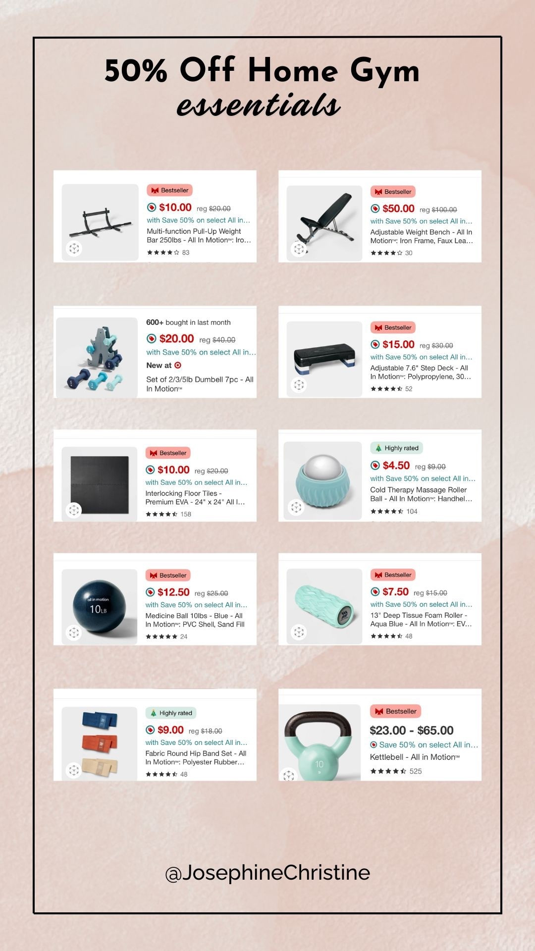 Home gym essentials, 50% off. 

#LTKSaleAlert #LTKActive