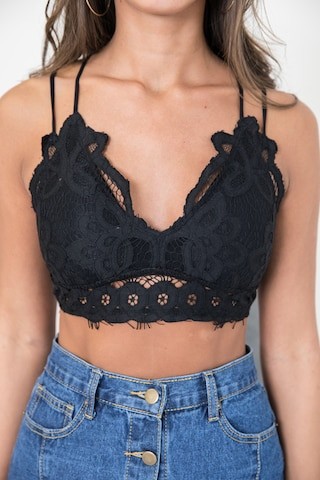 So This Is Love Black Lace Bralette | The Pink Lily Boutique