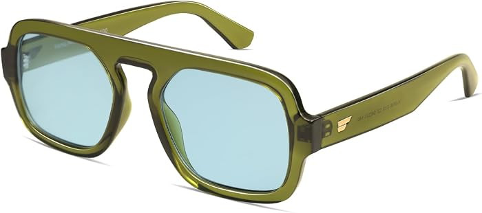 VANLINKER Retro Square Aviator Sunglasses for Women Men VL9826     Trendy 70s Vintage Style Fashi... | Amazon (US)