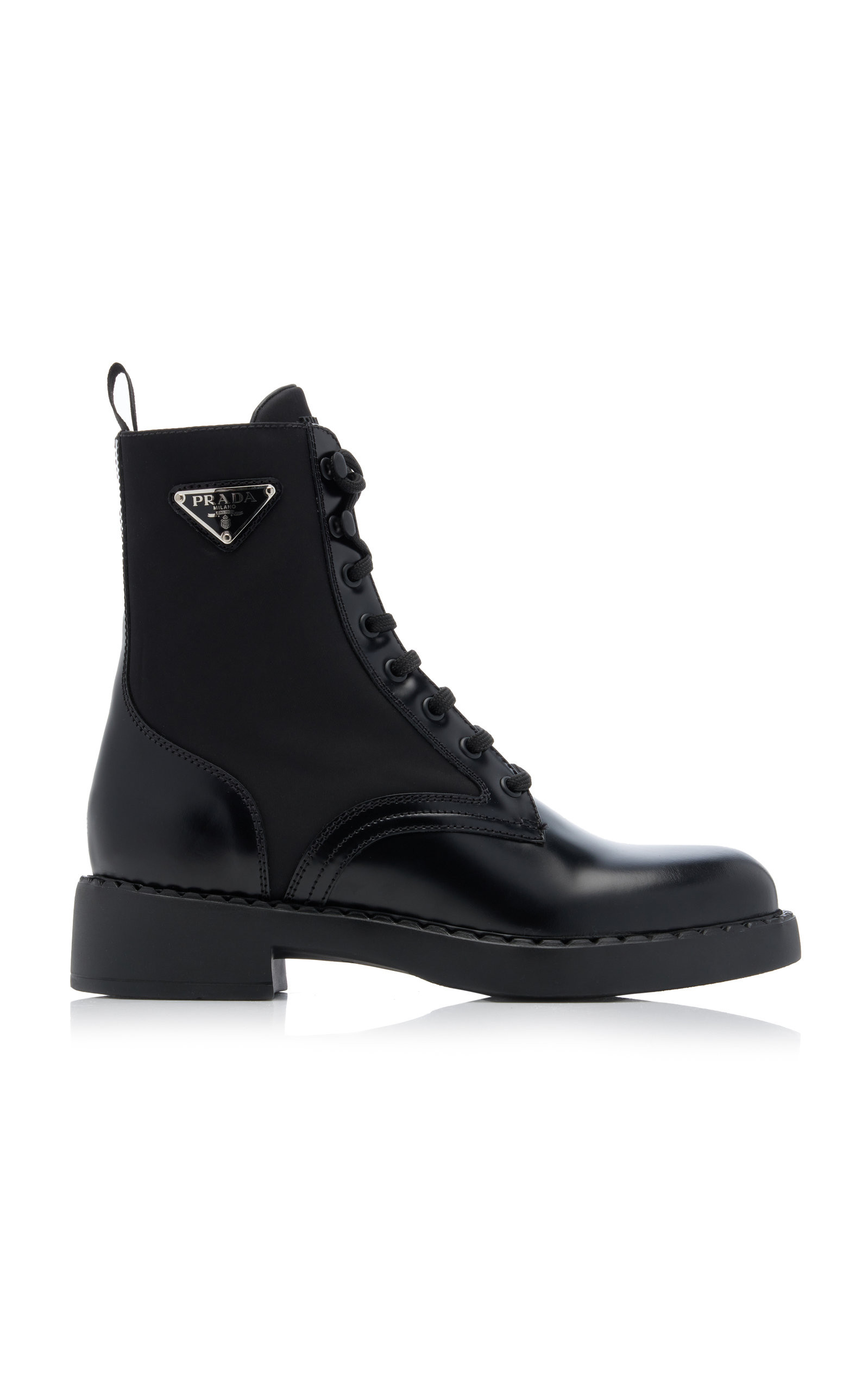 Re-Nylon and Leather Combat Boots | Moda Operandi (Global)