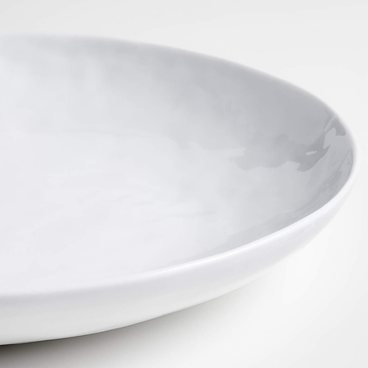 Mercer White Ceramic Coupe Dinner Plate + Reviews | Crate & Barrel | Crate & Barrel