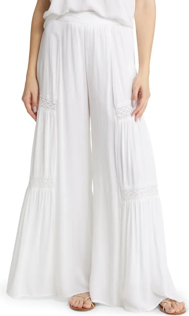 Rip Curl Alira Lace Inset Wide Leg Pants | Nordstrom | Nordstrom