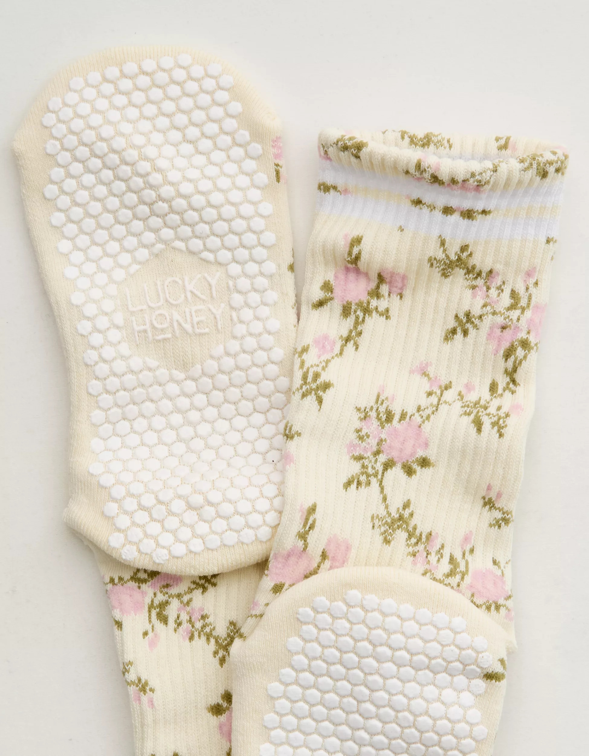 LUCKY HONEY  Vintage Rose Grip Sock | Aerie