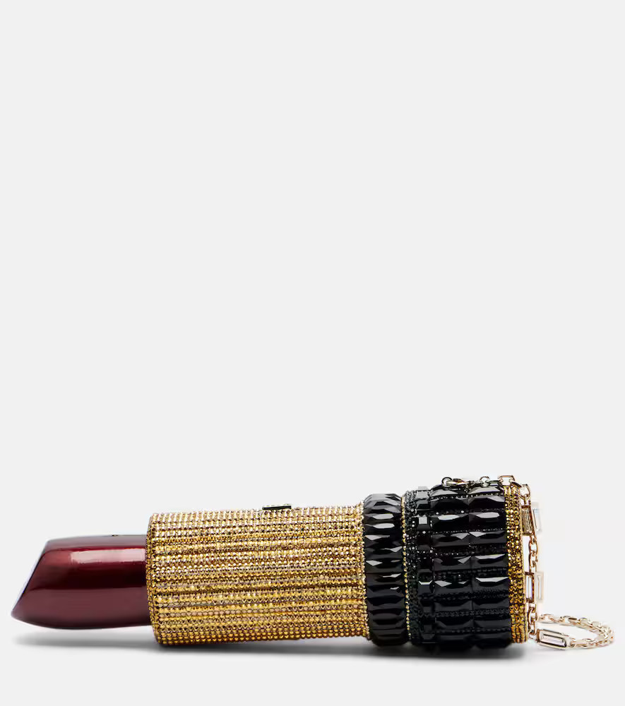 Judith Leiber Couture Lipstick Burgundy Glitter clutch | Mytheresa (US/CA)