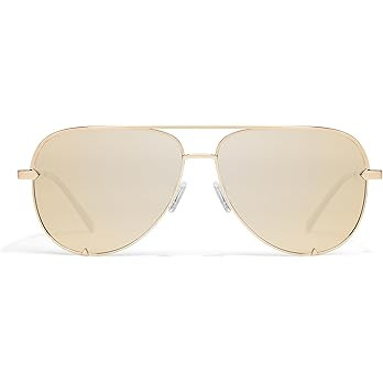 QUAY High Key Extra Large Polarized Unisex Aviator Sunglasses, UV Protection, Oversized Accessori... | Amazon (US)