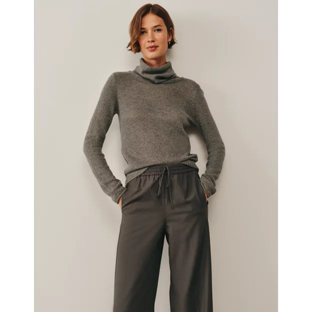 Layering Cashmere Sparkle Funnel Neck Jumper | The White Company UK & ROW