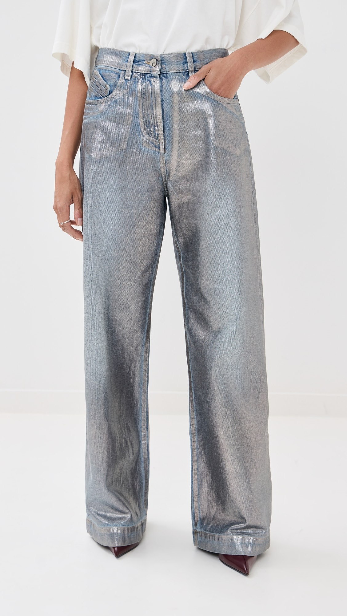 Metallic Denim Jeans | Shopbop
