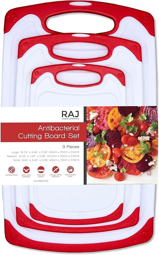 Raj Plastic Cutting Board Reversible Cutting board, Dishwasher Safe, Chopping Boards, Juice Groov... | Amazon (US)