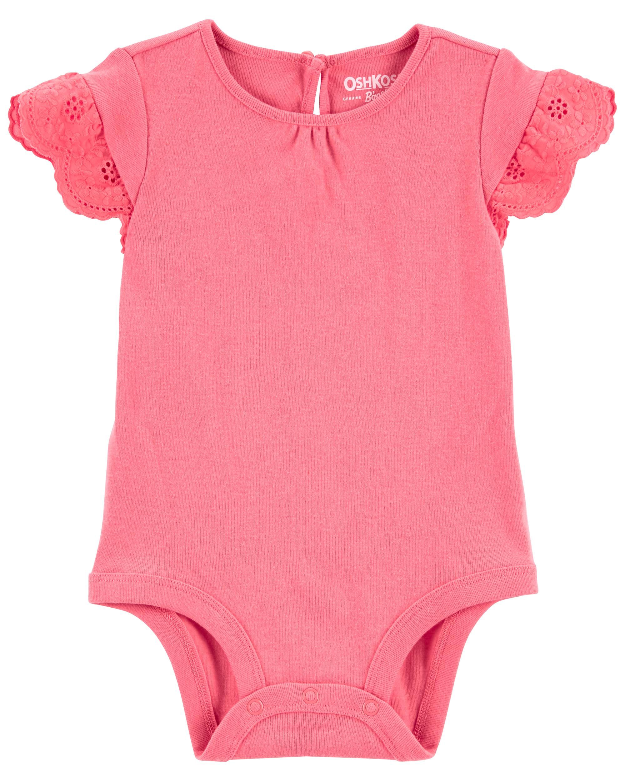 Baby Eyelet Ruffle Jersey Bodysuit | Carter's