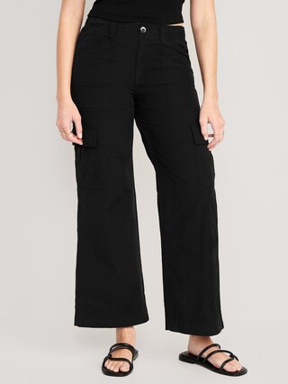 Mid-Rise Wide-Leg Cargo Pants for Women | Old Navy (US)