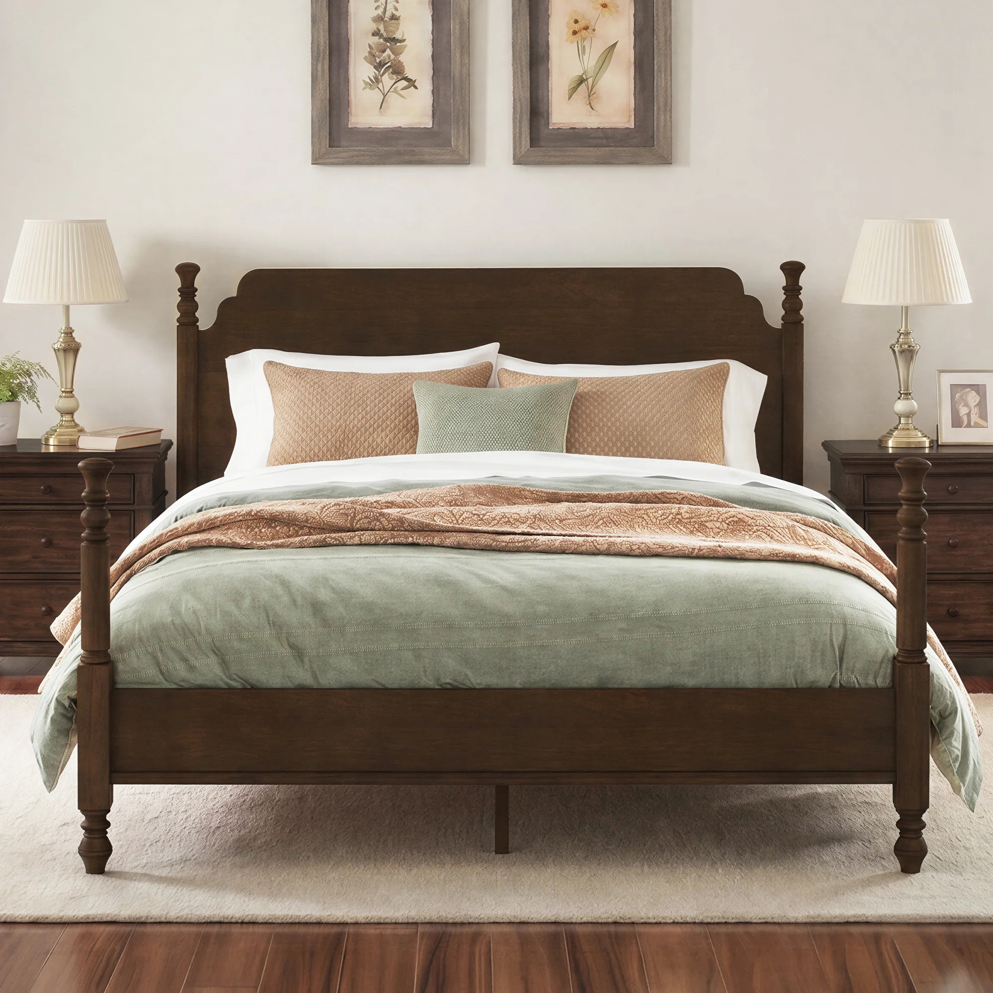 Cleo Solid Wood Bed Frame With Spindle Design | Wayfair North America