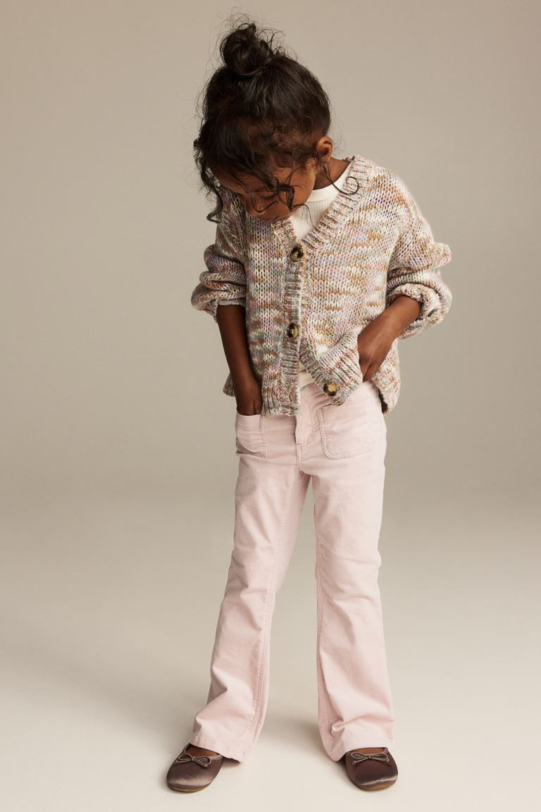 Flared Velvet Pants - Light pink - Kids | H&M US | H&M (US + CA)