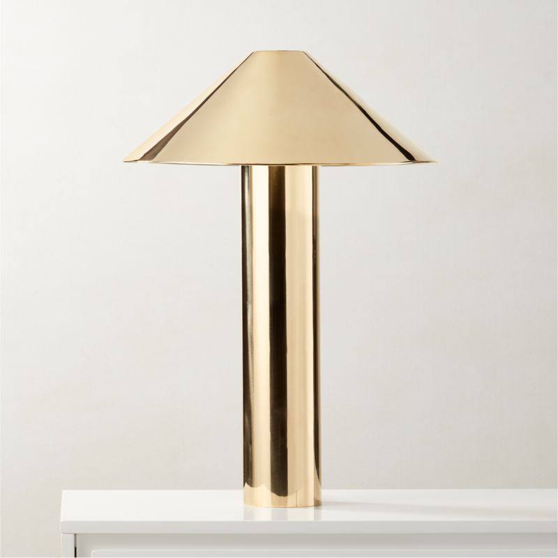 Gigi Polished Brass Modern Table Lamp + Reviews | CB2 | CB2
