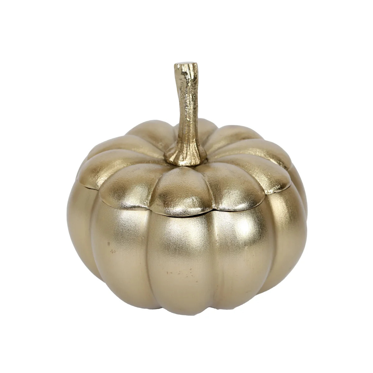 SMALL GOLD METAL PUMPKIN BOWL WITH LID | Wayfair North America