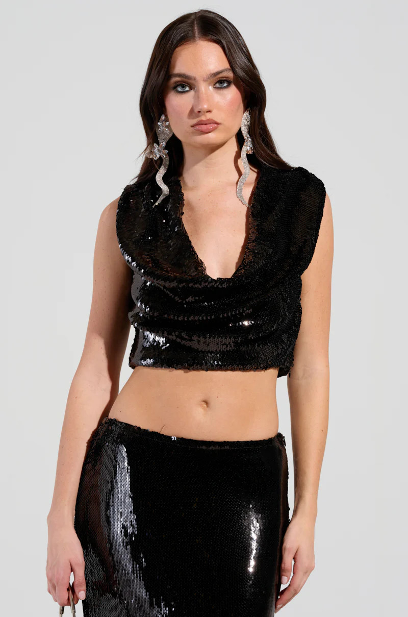 PARTY IN THE CITY CROP TOP IN BLACK | AKIRA