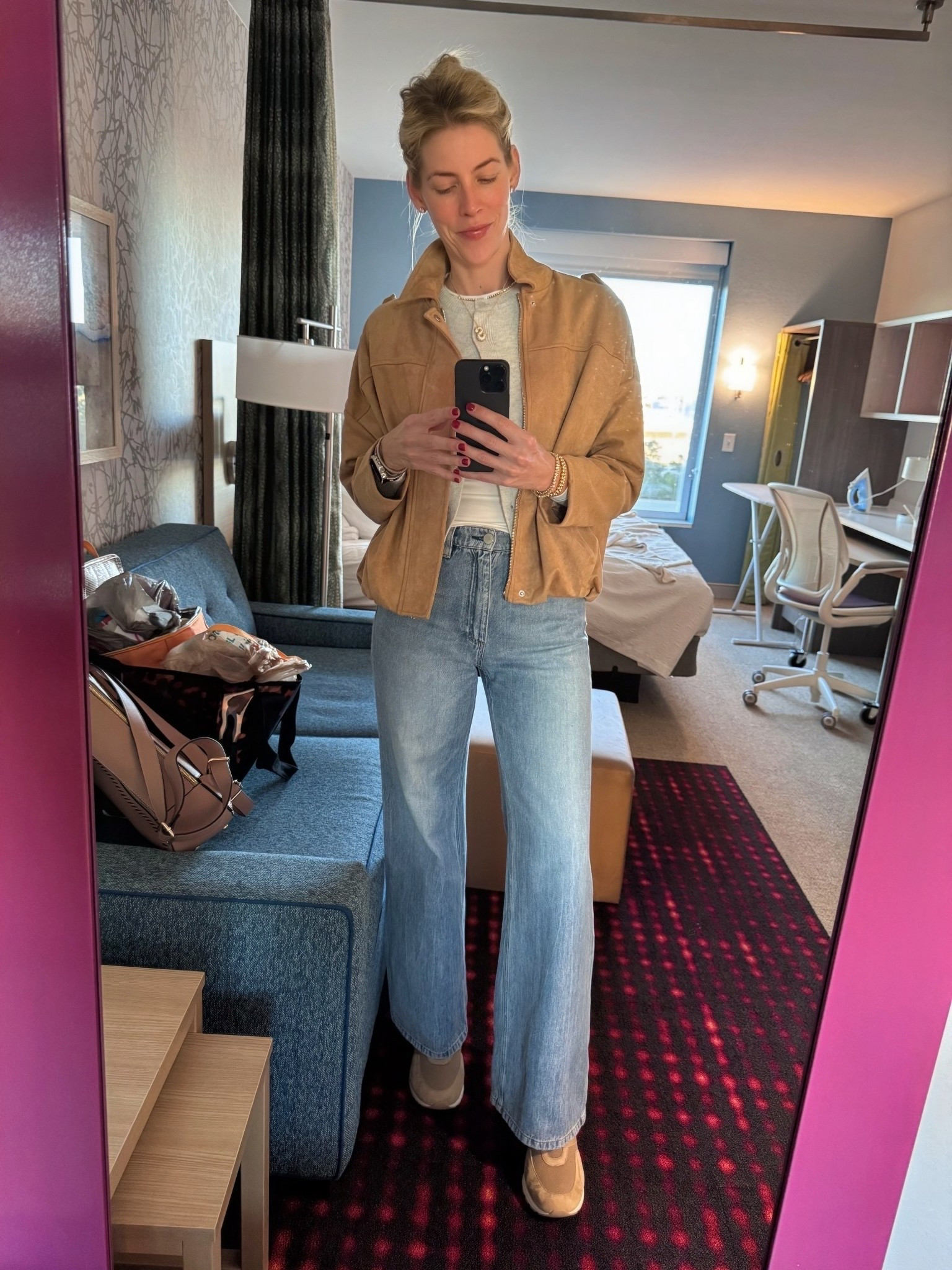 Y2K called and said I’m doing it better 💅✨

Diving deep into Pinterest rabbit holes paid off because this entire vibe is chef’s kiss. Camel jacket + cream sweater + white crop top = under $60 for all three on Amazon (yes, I’m that girl who can budget AND look expensive).

The CZ tennis necklace? Bauble Bar. Shines so bright people ask who bought it for me. Plot twist: I did. Because no one likes me enough for coffee let alone diamonds, so I handle my own sparkle, thanks. 💎

Jeans are my ride-or-die Alice + Olivia pair, shoes are Sneex AGAIN (cry about it), and yes, the hair is up. We voting yes or no this week? I need a consensus because I change my mind every 3-5 business days.

Link in bio to shop OR comment “sick of you trying so hard” and I’ll personally slide into your DMs with the goods 😘


#LTKFindsUnder50 #LTKOver40 #LTKootd