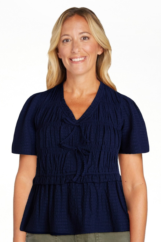 Scenario Women's and Women's Plus Textured Tie Front Top, Sizes XS-4X | Walmart (US)