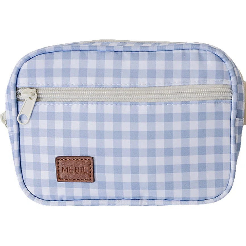 Blue Gingham Mini Fanny Pack | Mebie Baby