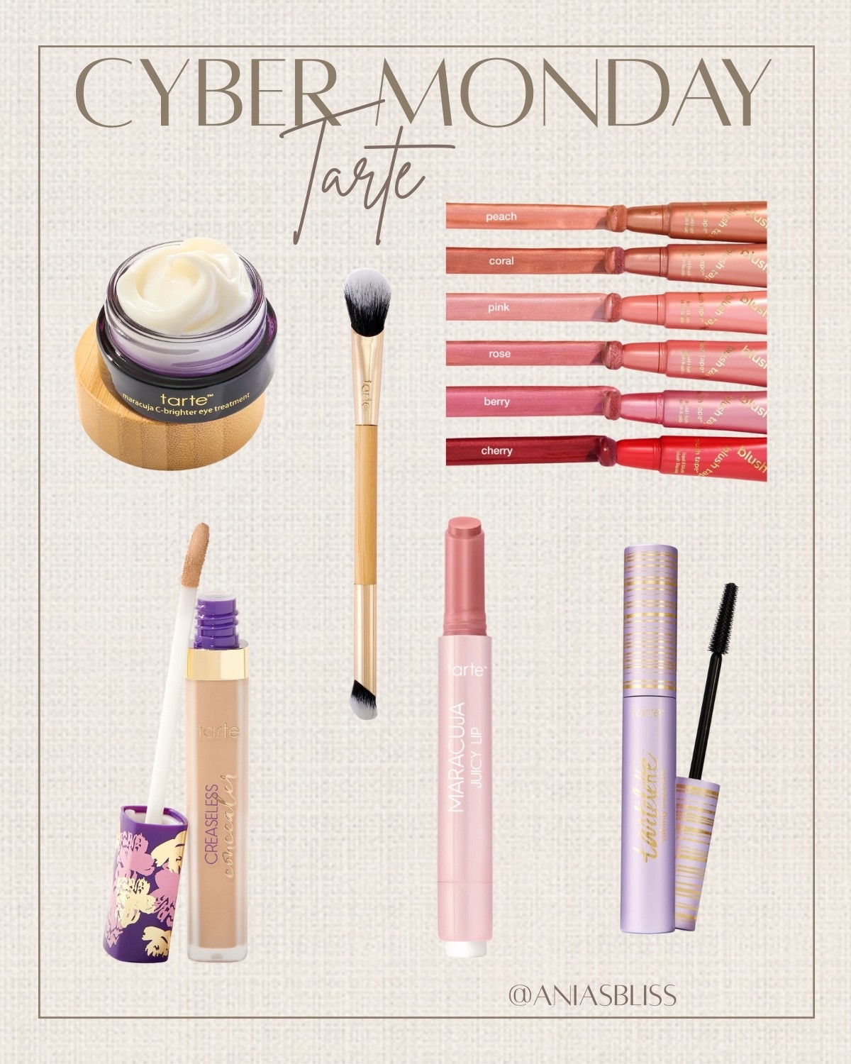 Tarte Cyber Monday sale. 40% off with code: CYBER  I absolutely love their under eye cream and this is the only concealer I use! Very creamy and not cakey! The tubing mascara is the only one my teen daughter uses. Great gift ideas for a beauty lover! 

#LTKBeauty #LTKCyberWeek #LTKGiftGuide