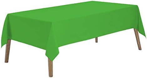 Amazon.com: Lime Green Plastic Tablecloths 2 Pack Light Green Disposable Table Covers 54 x 108 In... | Amazon (US)