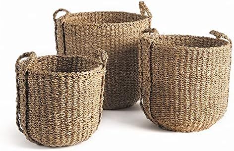 Napa Home Accents Collection-Seagrass Round Drum Baskets , Set of 3 | Amazon (US)