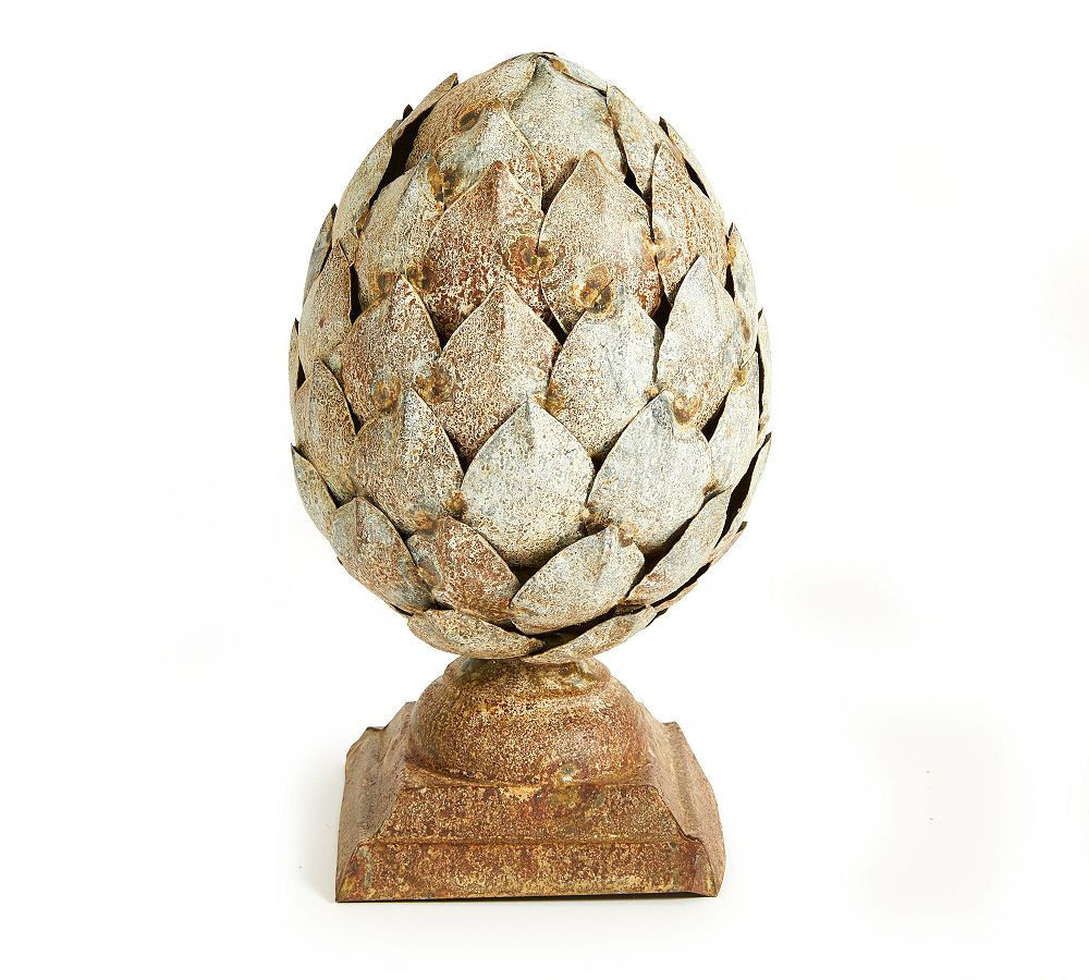 Galvanized Metal Artichoke Finial | Pottery Barn (US)
